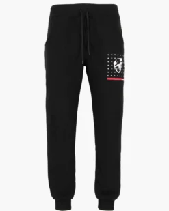 ABARTH - PANTALONE NERO CON MOLLA DA UOMO
