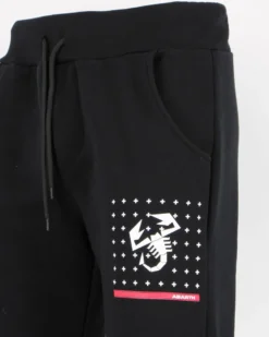 ABARTH - PANTALONE NERO CON MOLLA DA UOMO