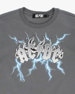 ACDC - TSHIRT MANICA CORTA GRIGIA IN COTONE PER RAGAZZI