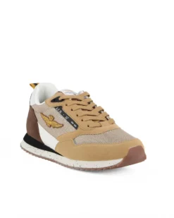 AERONAUTICA MILITARE - SNEAKERS MARRONE CHIARO, MARRONE SCURO, BIANCA E BEIGE - 288CT3545-94638