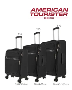AMERICAN TOURISTER- DEEP DIVE  TROLLEY TESSUTO 4 RUOTE CON COMBINAZIONE TSA