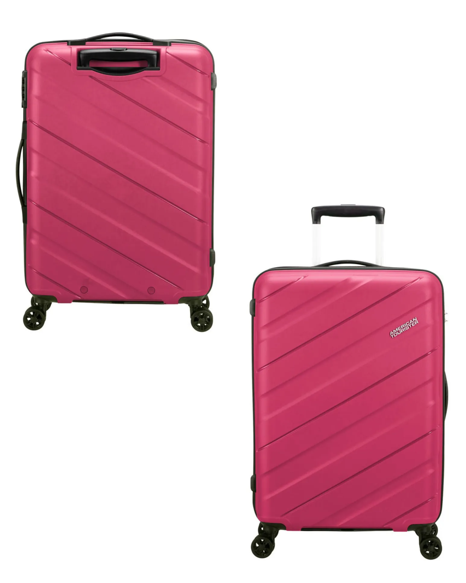 AMERICAN TOURISTER - TROLLEY FUXIA IN ABS 4 RUOTE CON COMBINAZIONE TSA