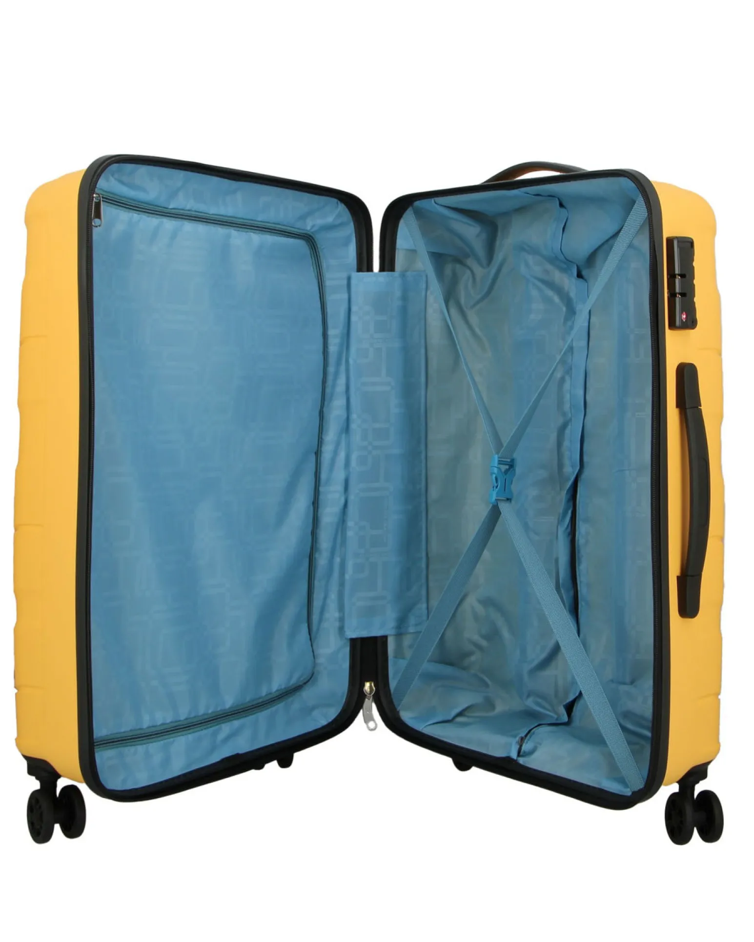 AMERICAN TOURISTER - TROLLEY GIALLO IN ABS 4 RUOTE CON COMBINAZIONE TSA