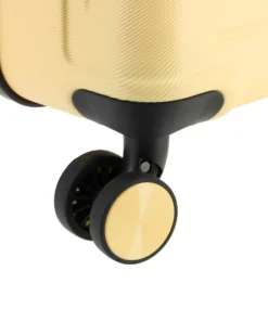 AMERICAN TOURISTER - TROLLEY GIALLO 4 RUOTE IN ABS CON COMBINAZIONE TSA