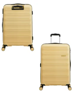 AMERICAN TOURISTER - TROLLEY GIALLO 4 RUOTE IN ABS CON COMBINAZIONE TSA