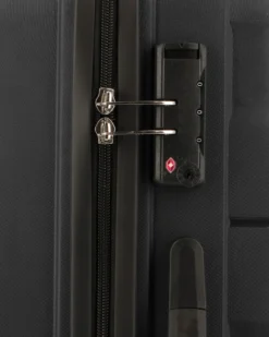 AMERICAN TOURISTER - TROLLEY NERO IN ABS 4 RUOTE CON COMBINAZIONE TSA