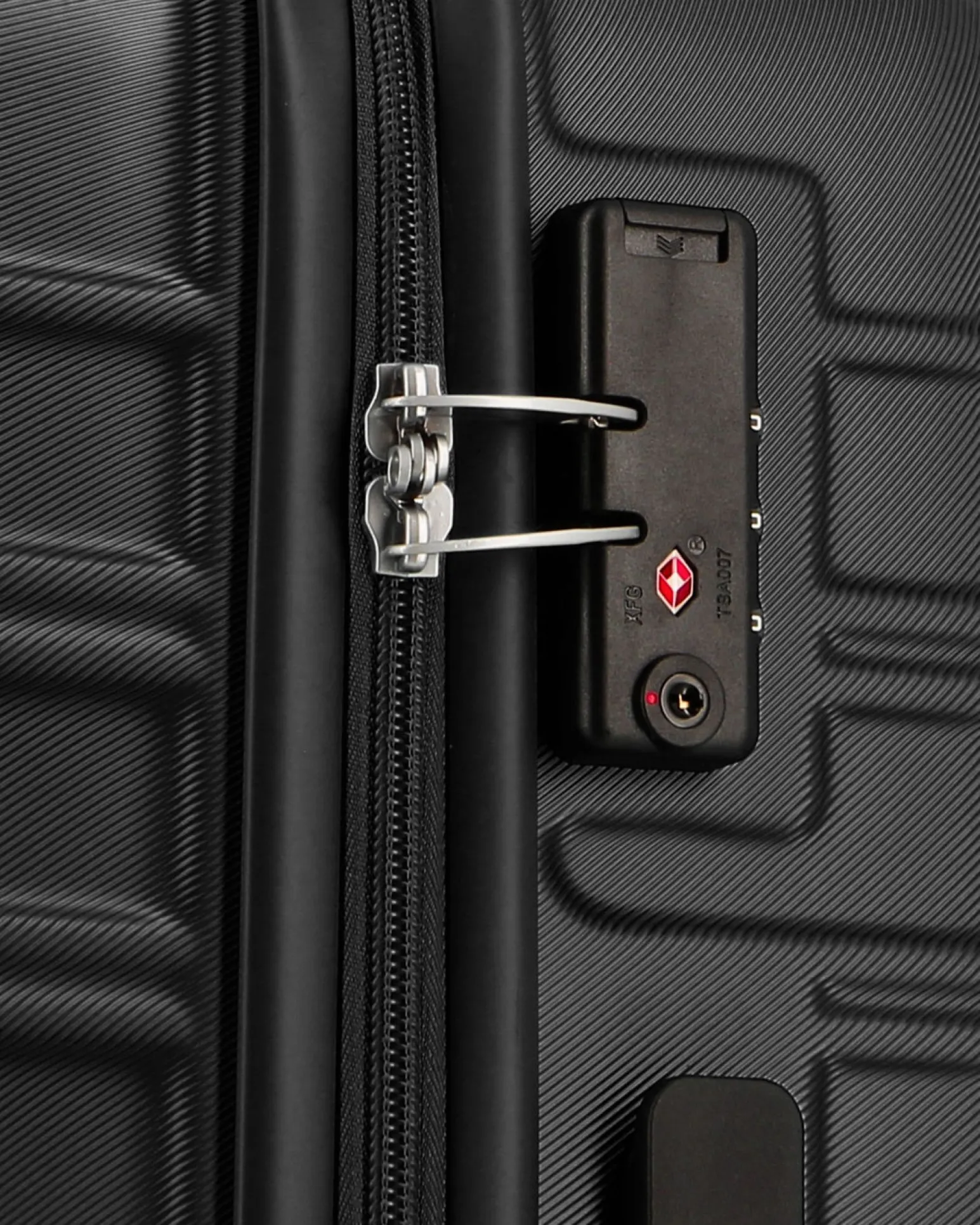 AMERICAN TOURISTER - TROLLEY NERO IN ABS 4 RUOTE CON COMBINAZIONE TSA