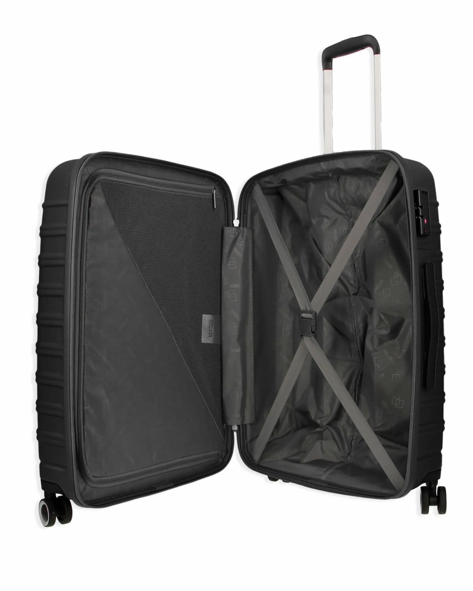AMERICAN TOURISTER - TROLLEY NERO IN ABS 4 RUOTE CON COMBINAZIONE TSA