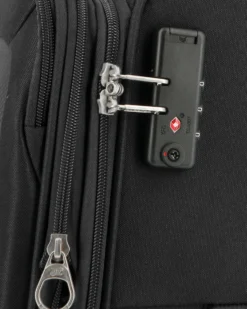 AMERICAN TOURISTER - TROLLEY NERO IN TESSUTO ESPANDIBILE CON LUCCHETTO TSA