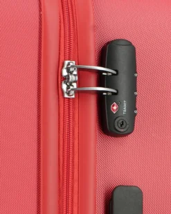 AMERICAN TOURISTER - TROLLEY ROSSO IN ABS 4 RUOTE CON COMBINAZIONE TSA