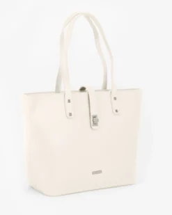 ANNES NICOLE - Borsa shopping crema con pattina con chiusura a girello