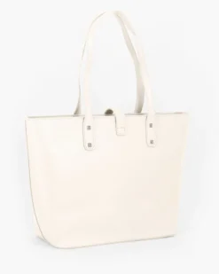 ANNES NICOLE - Borsa shopping crema con pattina con chiusura a girello