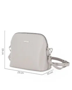 ANNES NICOLE - Tracolla grigia con logo frontale