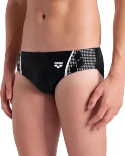 ARENA  - COSTUME SLIP GRAPHIC NERO CON DETTAGLI BIANCHI, 007620510