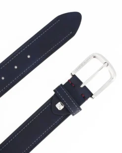 ARMATA DI MARE - Cinta blu con fodera in VERA PELLE
