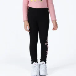 BACHATA - BIMBA LEGGINGS NERO/ROSA
