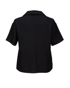 BACHATA - Camicia mezza manica con taschino nera