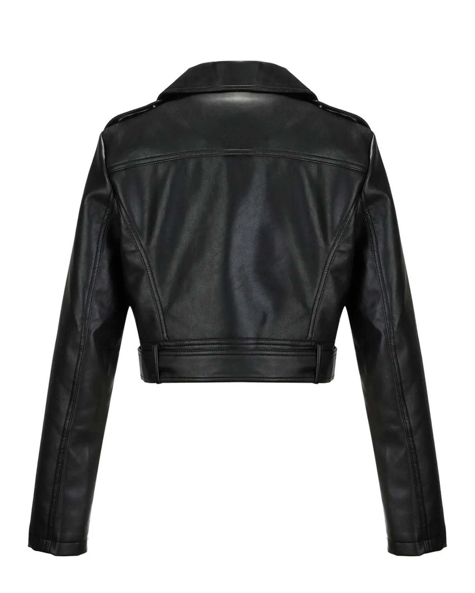 BACHATA - GIUBBINO BIKER NERO DA DONNA CON CINTURA