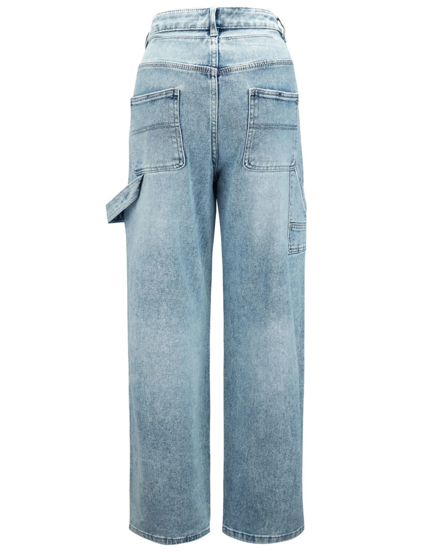 BACHATA - Jeans balloon blu chiaro con strass