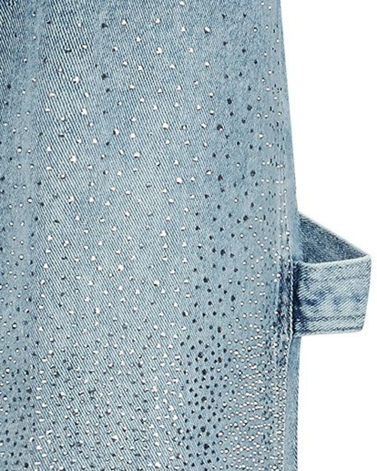 BACHATA - Jeans balloon blu chiaro con strass