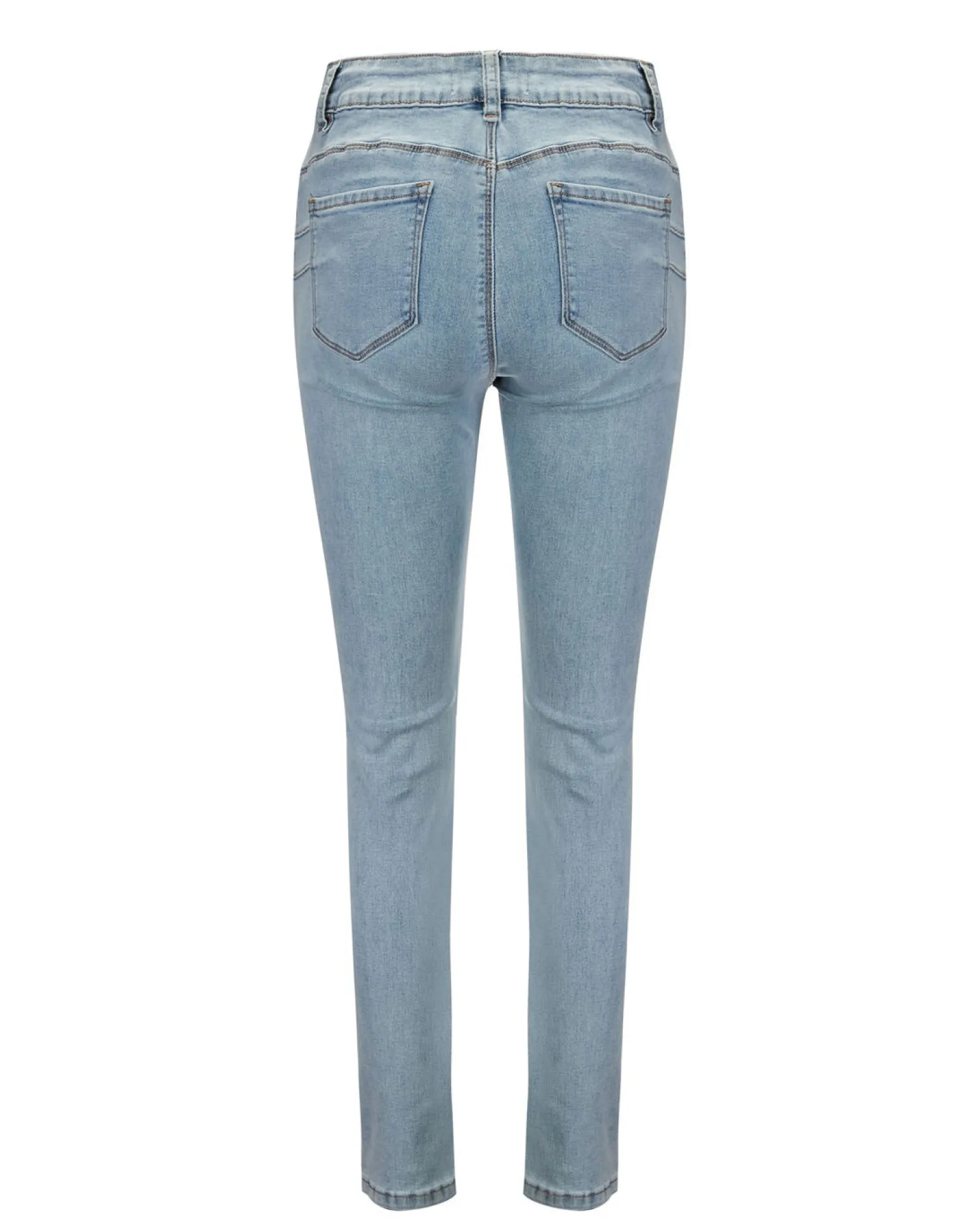 BACHATA - JEANS SKINNY PUSH UP DENIM CHIARO CON STRASS