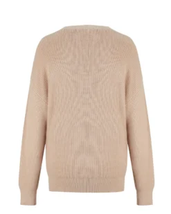 BACHATA - Maglia manica lunga beige e bianca da donna
