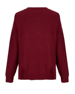 BACHATA - Maglia manica lunga bordeaux da donna