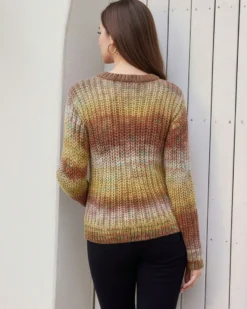 BACHATA - Maglia manica lunga multicolor lavorato a maglia da donna