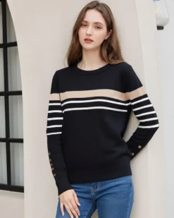 BACHATA - Maglia manica lunga nera da donna