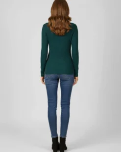 BACHATA - MAGLIA OTTANIO CON DETTAGLIO CATENA CON STRASS SUL COLLO