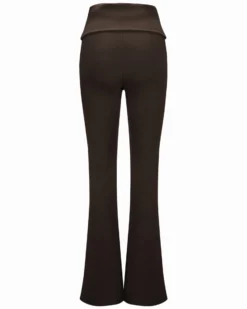 BACHATA - Pantalone marrone a zampa