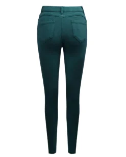 BACHATA - Pantalone ottanio in cotone finto 5 tasche