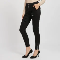 BACHATA - PANTALONE TASCHE LATERALI CON ZIP ALLE CAVIGLIE