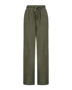 BACHATA - Pantalone viscosa verde militare