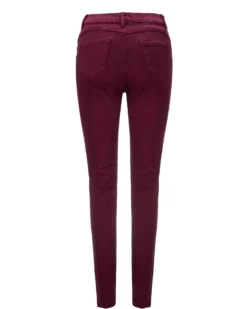 BACHATA - Pantalone wine in cotone finto 5 tasche