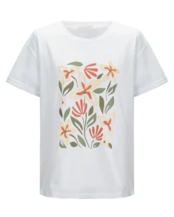 BACHATA - Tshirt manica corta con stampa floreale
