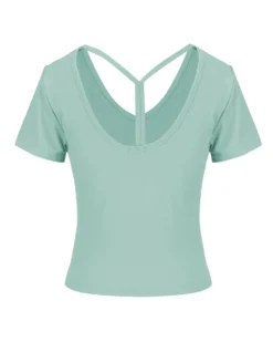 BACHATA -Tshirt manica corta verde acqua