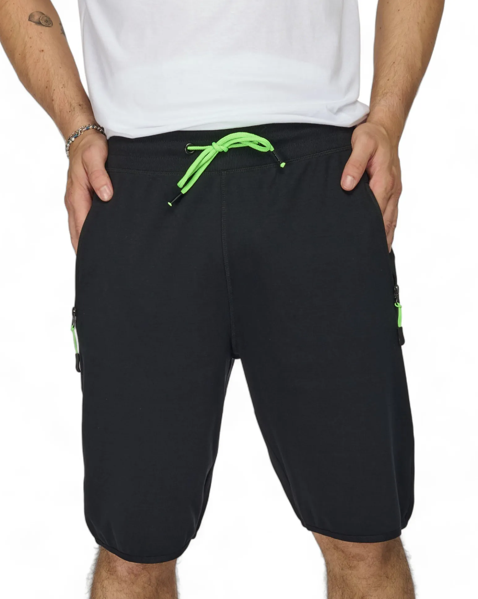 BERMUDA FELPA CON ZIP