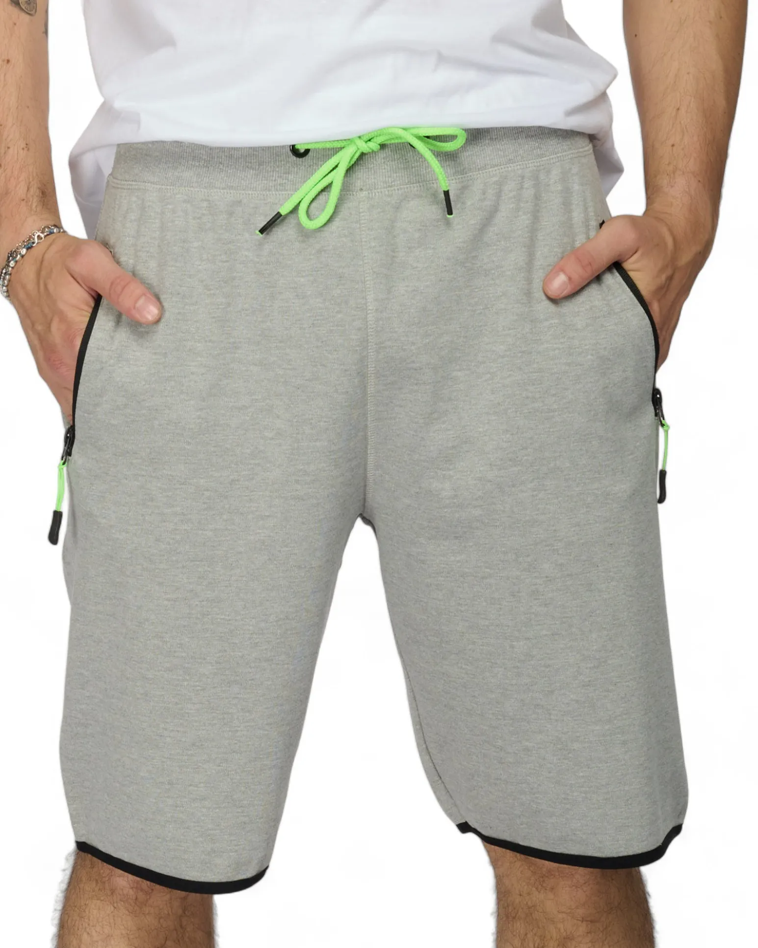 BERMUDA FELPA CON ZIP
