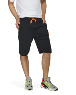 BERMUDA FELPA ZIP + STAMPA