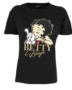 BETTY BOOP - Tshirt nera da donna con stampa "Betty Boop"- JL052534