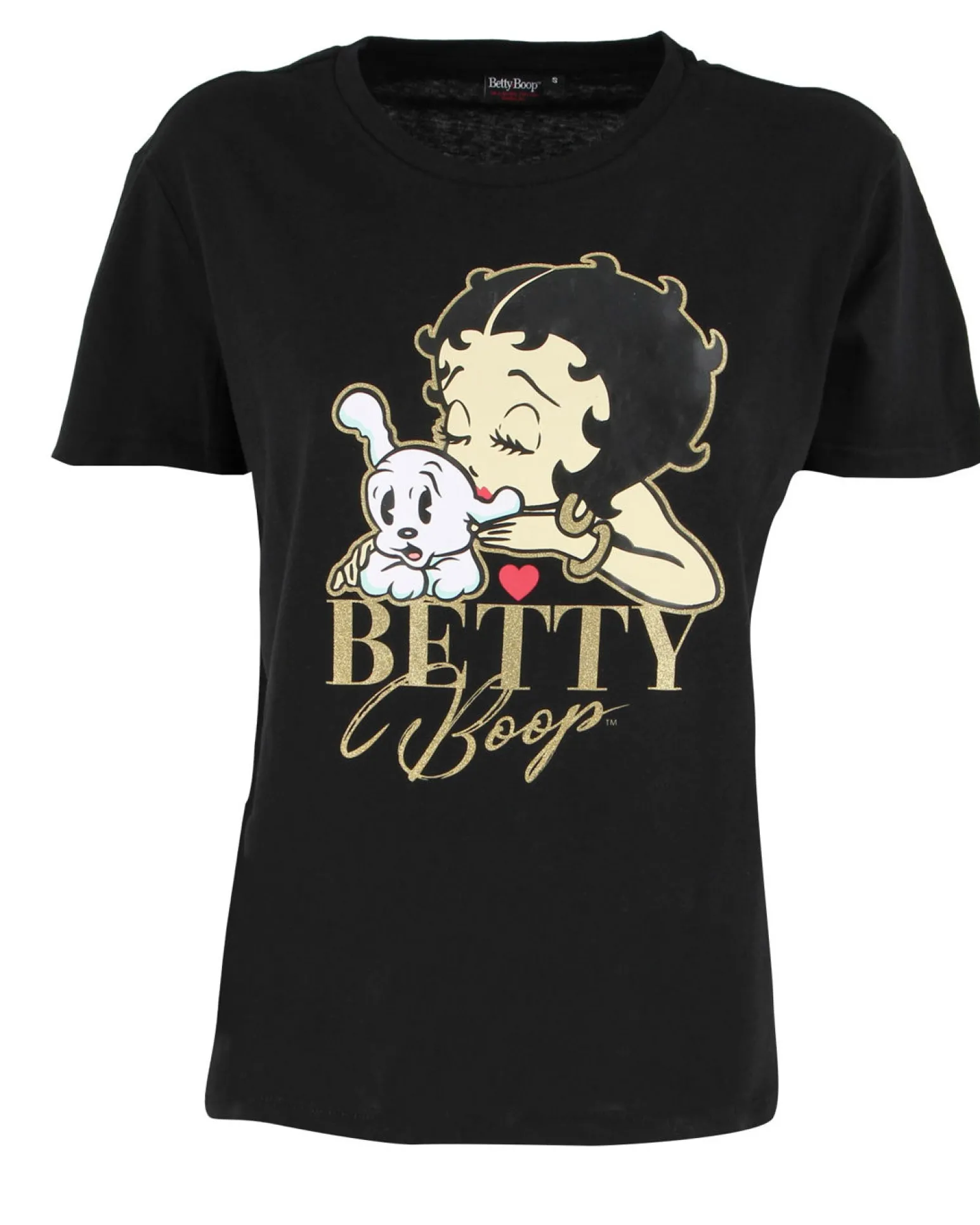 BETTY BOOP - Tshirt nera da donna con stampa "Betty Boop"- JL052534