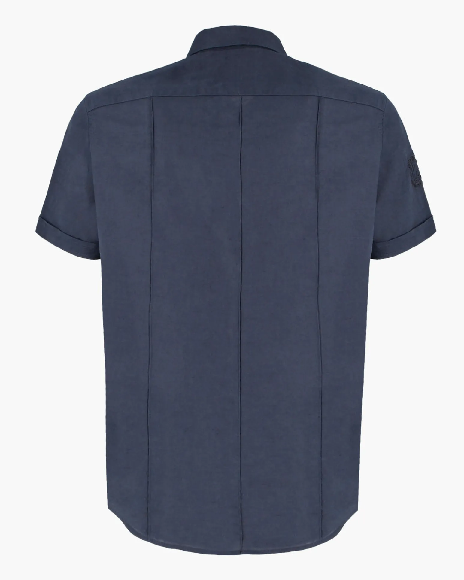 BLUE LEMON - Camicia manica corta blu in lino