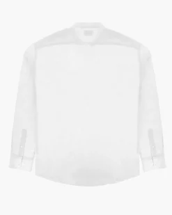 BLUE LEMON - OVER CAMICIA MANICA LUNGA LINO COLLO COREANO