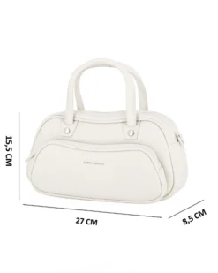 BORSA A MANO 2MAN. C/2ZIP+SCOMP. FRONT.