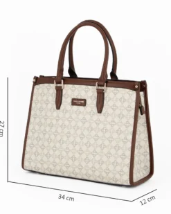 BORSA 2MAN.NAP.EFFETTO ROMBI BITONO