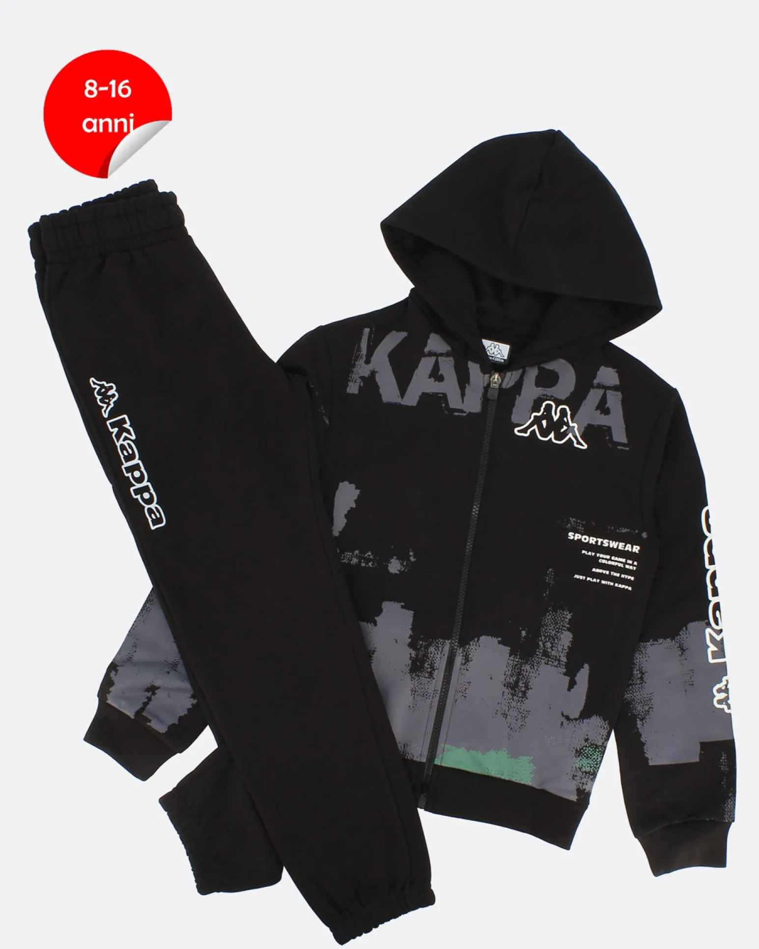 BOY FELPA FULL ZIP CON CAPPUCCIO