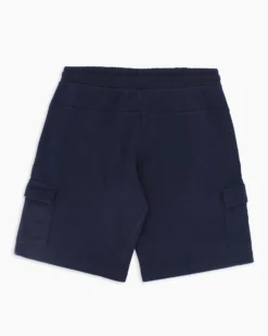 BROKER'S - Bermuda blu scuro in cargo piquet
