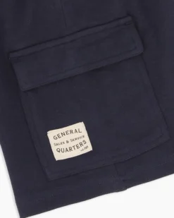 BROKER'S - Bermuda blu scuro in cargo piquet