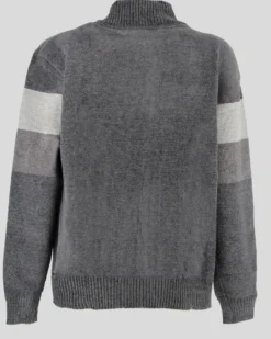 BROKER'S - Maglia manica lunga full zip in ciniglia